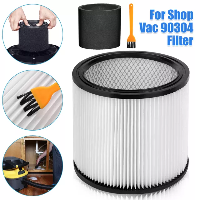 90304 Filter Cartridge Foam Kit Replacement for Shop-Vac 5 Gallon Wet Dry 90585