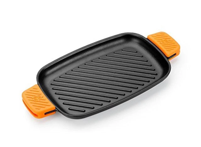 (TG. 35 cm) Pinti Inox Efficient Bistecchiera con Griglia, Ghisa, Nero, 35 cm -