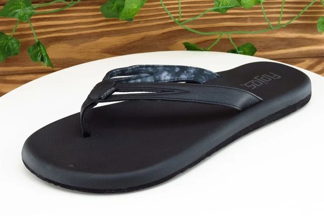 Flojos Sz 9 M Black Flip Flop Synthetic Women Sandals