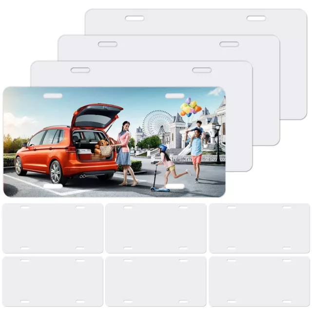 10 Pieces Sublimation License Plate Blanks, Blank License Plate Metal for Hea...