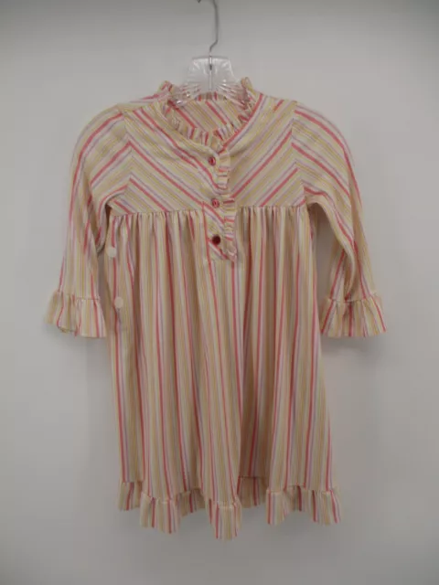 American Girl Striped Pajamas Ruffled Collar - Flaw