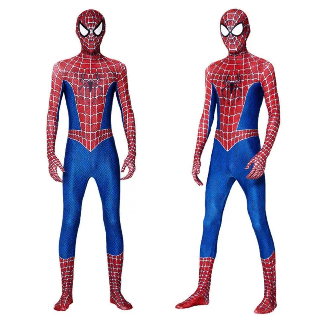 Raimi Spiderman Tights Adult Men Cosplay Costume Jumpsuit Fancy Dress Up Gift