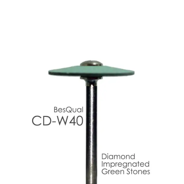 Dental Lab Diamond Green Stone Besqual CD-W40 wheel for zirconia, porcelain new