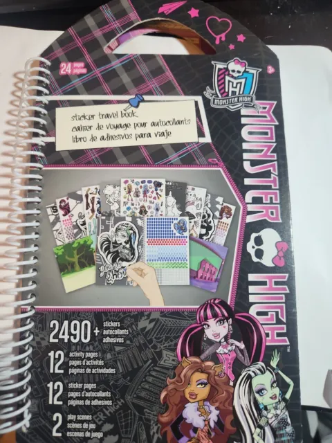 Monster High Sticker Travel Book 2490 Stickers 12 Activity Pages Unused