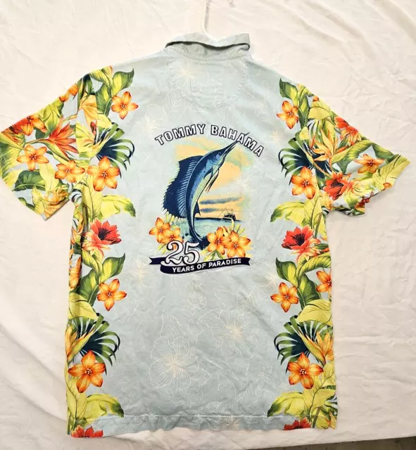 TOMMY BAHAMA 25TH Anniversary Limited Edition Silk Aloha Hawaiian Shirt ...