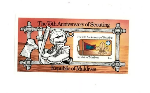 Maldives 1982 - Scouting IMPERF - Souvenir Stamp Sheet - Scott #960 - MNH