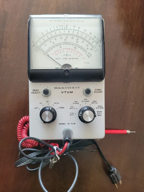 Heathkit VTVM Model IM-5218 Vacuum Tube Volt Meter WORKING