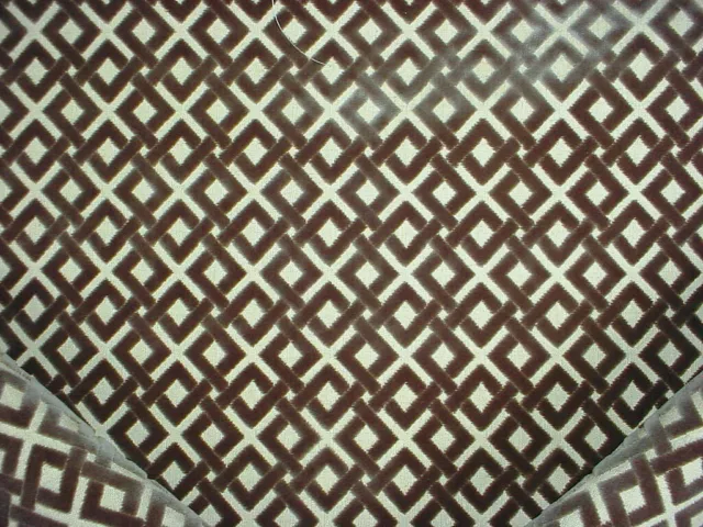 3-7/8Y Romo Storm Gray Linked Lattice Textured Velvet Upholstery Fabric
