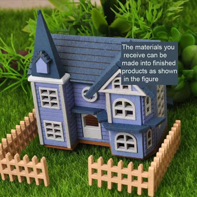 1/12 DIY Mini Wooden Dolls Miniature House Handicraft Building Assemble Toy`EW