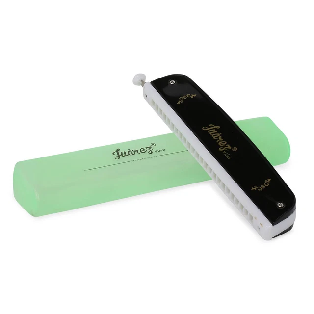 Harmonica 24 Trous Laiton Roseau Plaque Aluminium Housse Chromatique Tour Bouche