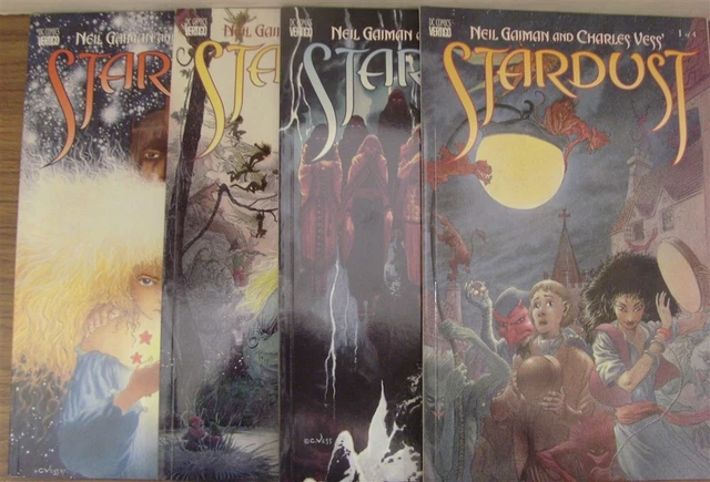 Stardust 1-4 Dc Vertigo Comic Set Complete Neil Gaiman Charles Vess 1997 Nm