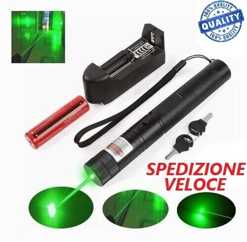 PUNTATORE LASER TORCIA LASER 3COLORI PROFESSIONALE USO