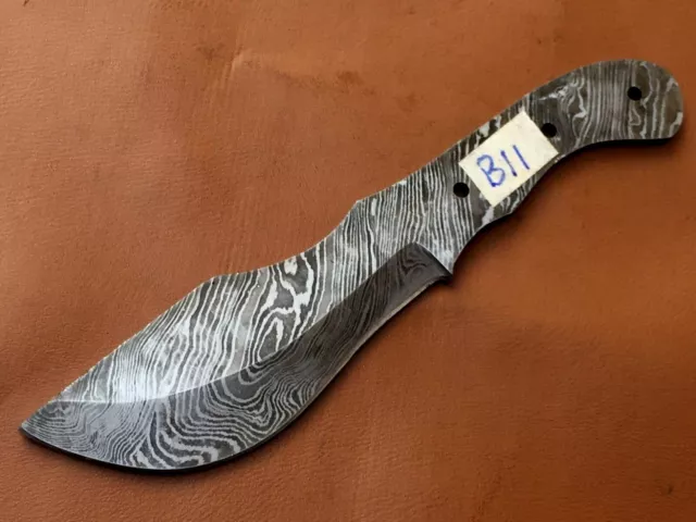 Handmade Knife Blade-Damascus Steel Heat treated Blank-Mini Tracker Knife-B11