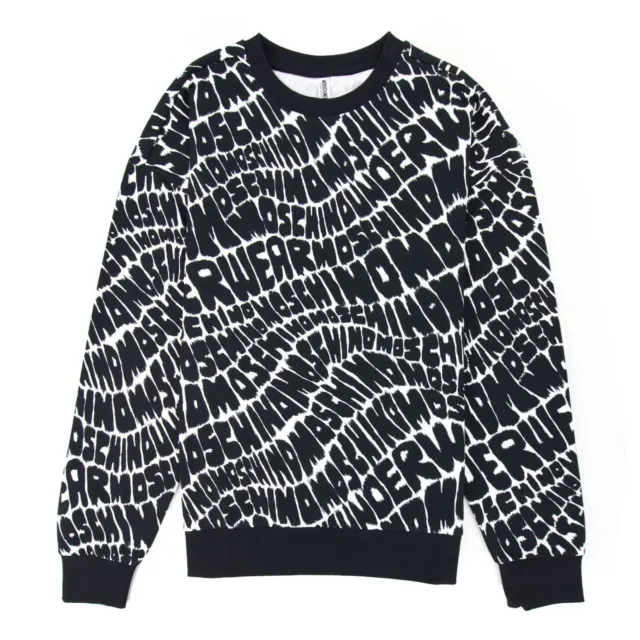 Moschino Printed Logo Sweatshirt in Black Size XL RRP £225