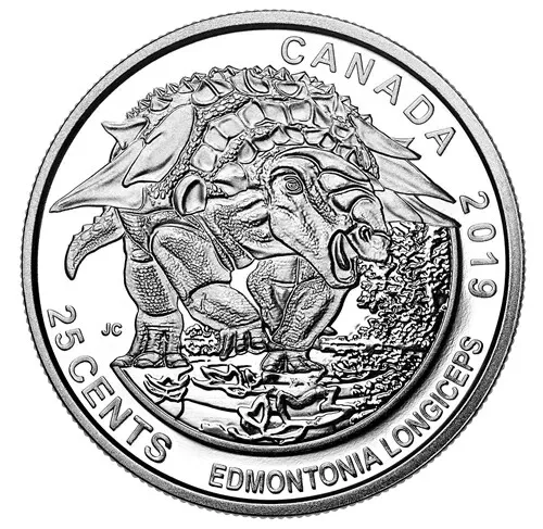 2019 Dinosaur of Canada 25-Cent Coin: Edmontonia Longiceps