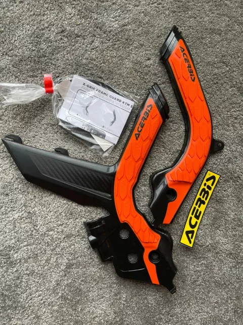 Acerbis Black & Orange Frame Guards Fits Ktm Sxf 250 350 450 2019-2021