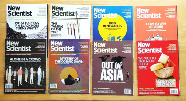 Job Lot of New Scientist Magazines 8 Issues between Jan 2016 & Feb 2019