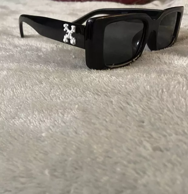 Off White Virgil OERI008 1007 Black Dark Grey Sunglasses New Italy 50mm