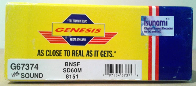 Ho Athearn Genesis Sd60M Bnsf Ex. Burlington Northern #8151 G67374 Dcc & Sound