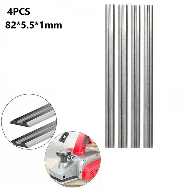 Cuchilla cepilladora duradera carburo de tungsteno 4 piezas juego de piezas 82x5,5x1mm