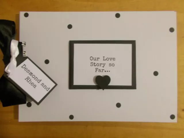 Personalised Polkadot Our Love Story So Far Memory Scrapbook Photo Album Gift
