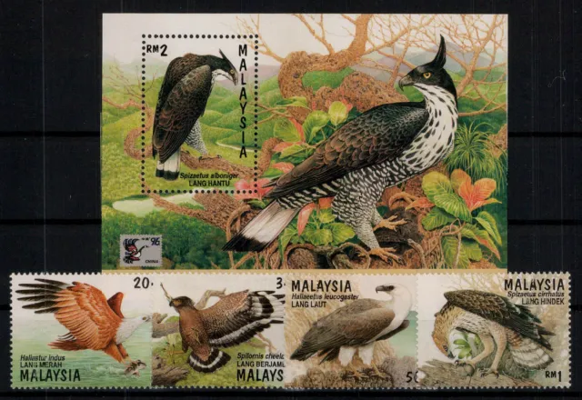 Malaysia; Greifvögel 1996 kpl. **