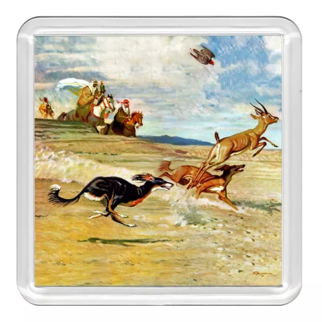 Saluki Dogs Hunting Dog Acrylic Coaster Novelty Drink Cup Mat Great Gift