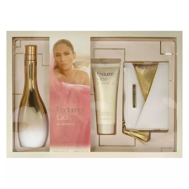 Enduring Glow by Jennifer Lopez for Women 3 pc GIFT SET 3.4 oz EDP + BODY LOTION