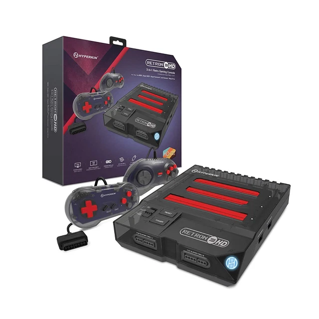 Retro-Bit – Super Retro Trio 3 En 1 – Console NES/SNES/Mega Drive – Version PAL