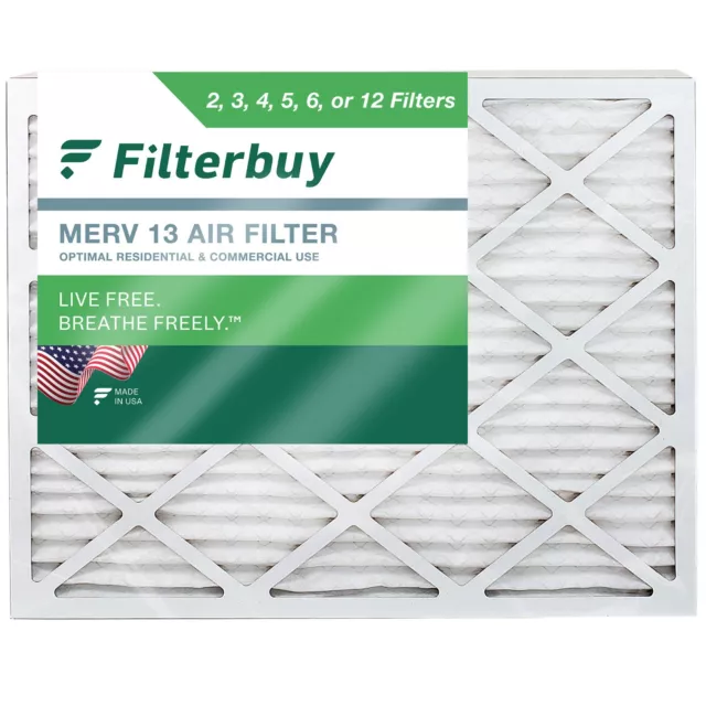 Filterbuy 20x22x1 Pleated Air Filters, Replacement for HVAC AC Furnace (MERV 13)