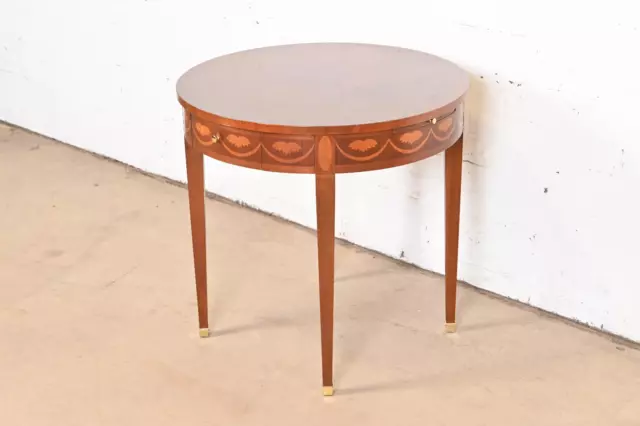 Baker Furniture Federal Inlaid Mahogany Tea Table or Occasional Side Table