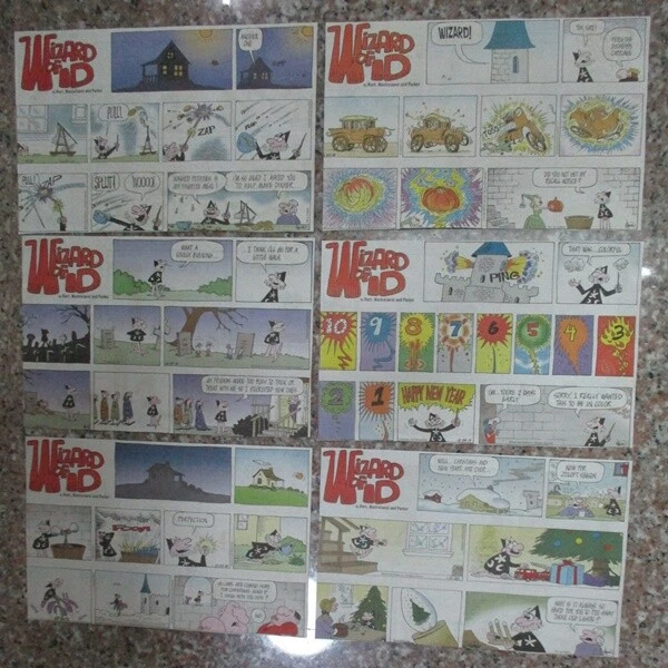 wizard of Id comic strip by hart and parker newspaper 6 pcs laminated waterproof