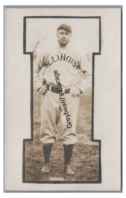 RPPC BASEBALL Team UNIVERSITY OF ILLINOIS Urbana Champaign Real Photo Postcard 1