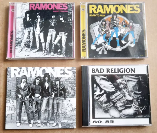 Punk Rock CD Lot Ramones  Road to Ruin Rocket to Russia Bad Religion 80-85