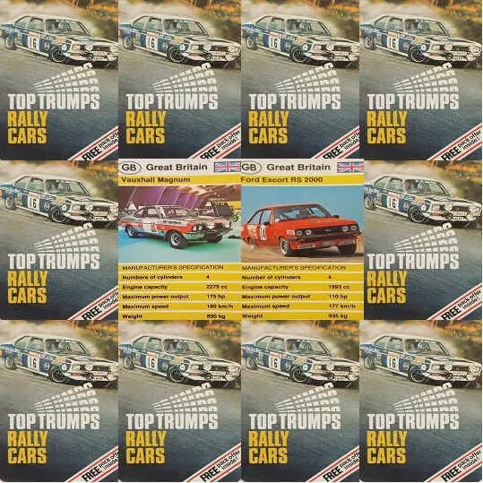 Top Trumps Single Cards Rally Cars Motor Sports Dubreq Issue - Various (FB3)