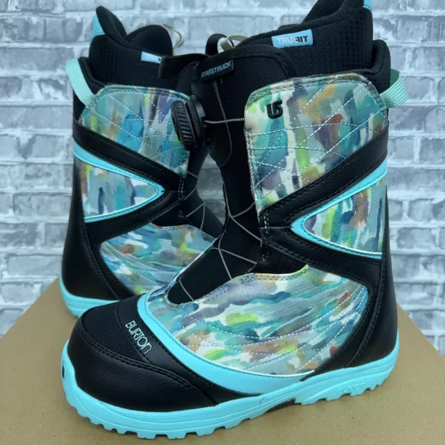 Burton Starstruck BOA Black Watercolor Snowboard Boots Womens Size 8 US New