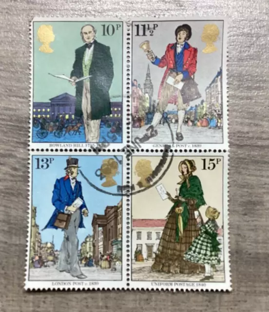 GREAT BRITAIN STAMPS 1979 Death Centenary Of Rowland Hill USED BLOCK Lot W69