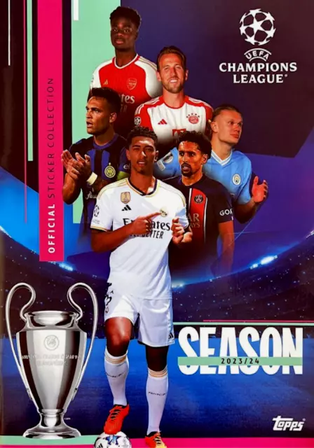 Juegos y equipos individuales y pegatinas Topps de la UEFA Champions League 2023/2024