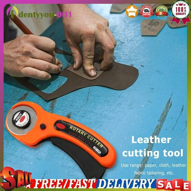 Herramienta de corte de cuero N/W, Hawkoch Circular Blade DIY Patchwork herramienta de cuero rojo