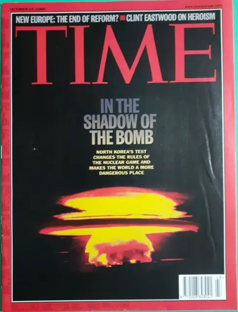 Time Europe Magazine 2006 October 23 North Korea Nuclear Decal Test 18/168