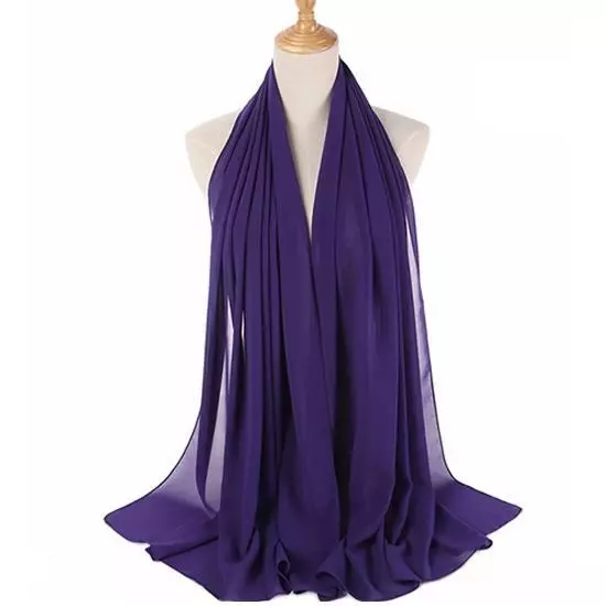 Dark Purple Women's Bubble Chiffon Scarf | Ladies Wrap | Shawl