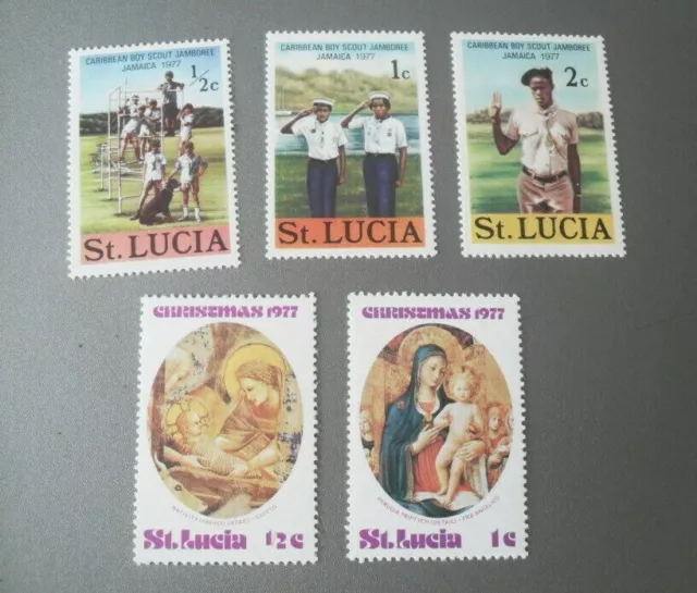 St. Lucia 1977  Mi. Nr. 412, 413, 414, 420, 421   Postfrisch