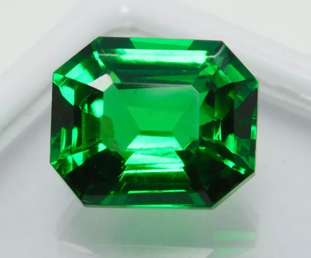 Natural Tsavorite Garnet Emerald Cut Green 10 Ct Certified Loose Gemstone