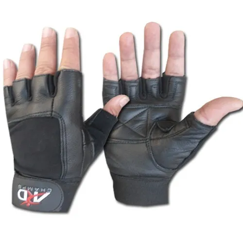 Leather Weight Lifting Gloves Long Wrist Wrap Exercise Training Gym,Club S-XXL