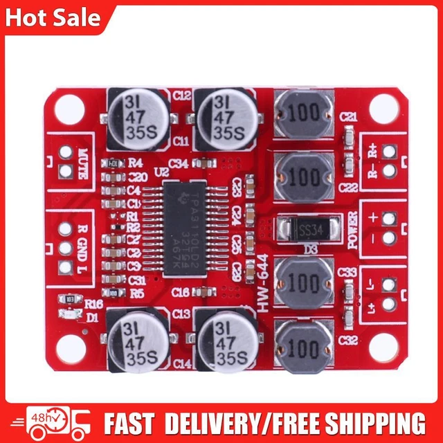 TPA3110 Scheda amplificatore audio digitale DC 8-26V 12V 15W+15W Scheda amplificatore di potenza