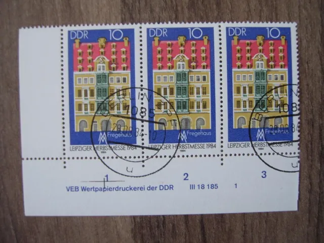 DDR; Mi.-Nr. 2891 voller Druckvermerk FN 1, gestempelt