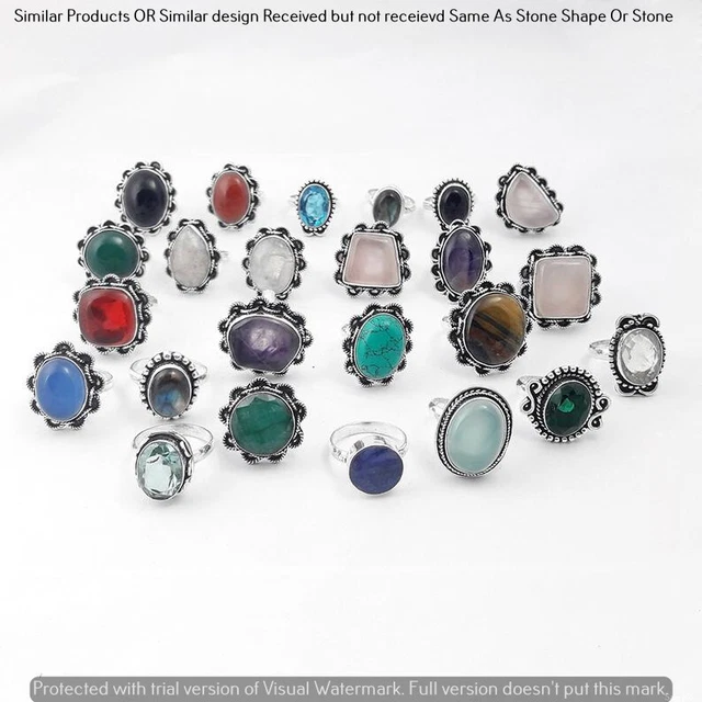 Coral & Mixed 30 Piece Wholesale Ring Lots 925 Sterling Silver Ring NRL-2806