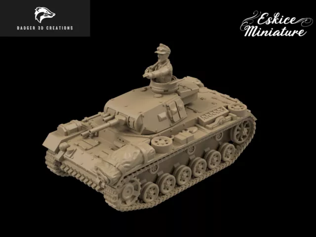 WWII German Panzer III Ausf G Tank - Bolt Action / Chain of Command