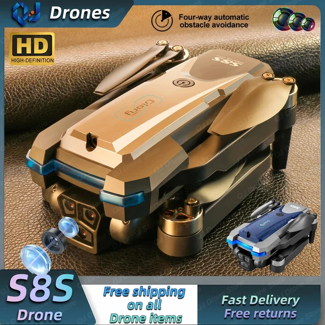2024 NEW S8S RC Drone Brushless 8K HD Dual ESC Camera Optical Flow 360