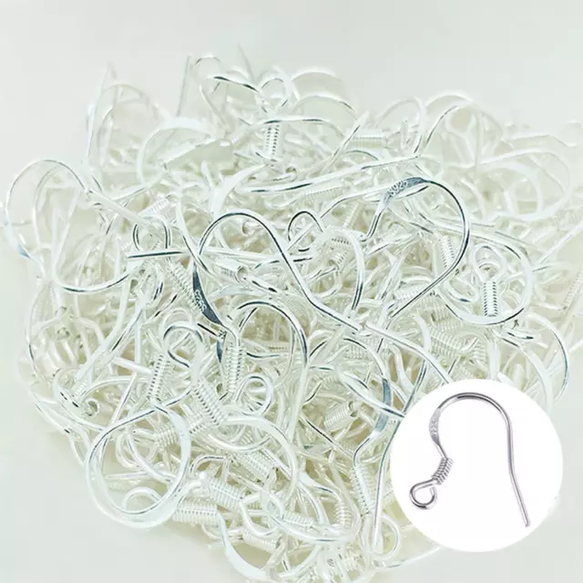 Wholesale 20-100pcs 925 Silver French Hook Ear Wires Earrigs DIY Jewelry Finding